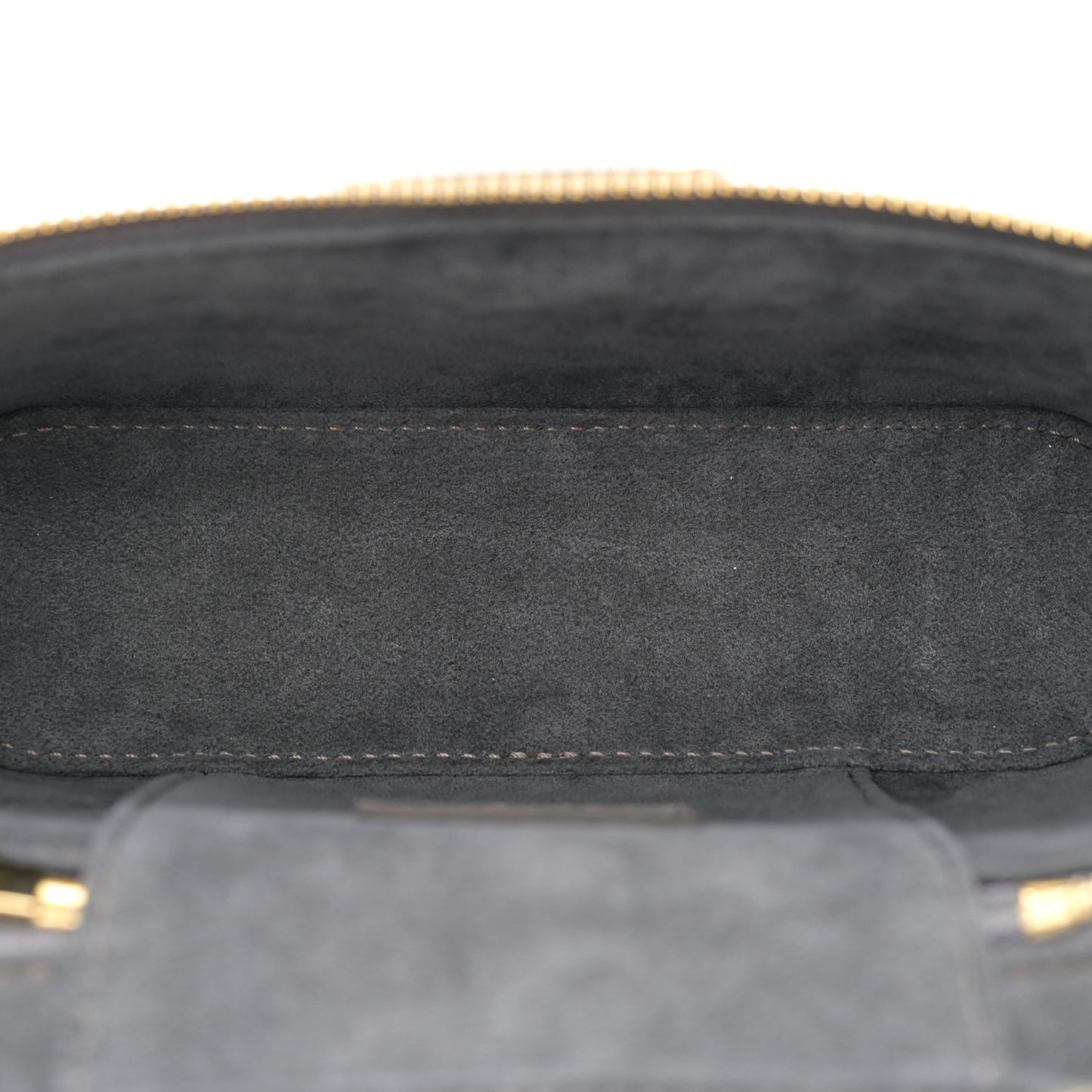 Calfskin Monogram Vanity Chain Pouch Trianon Grey