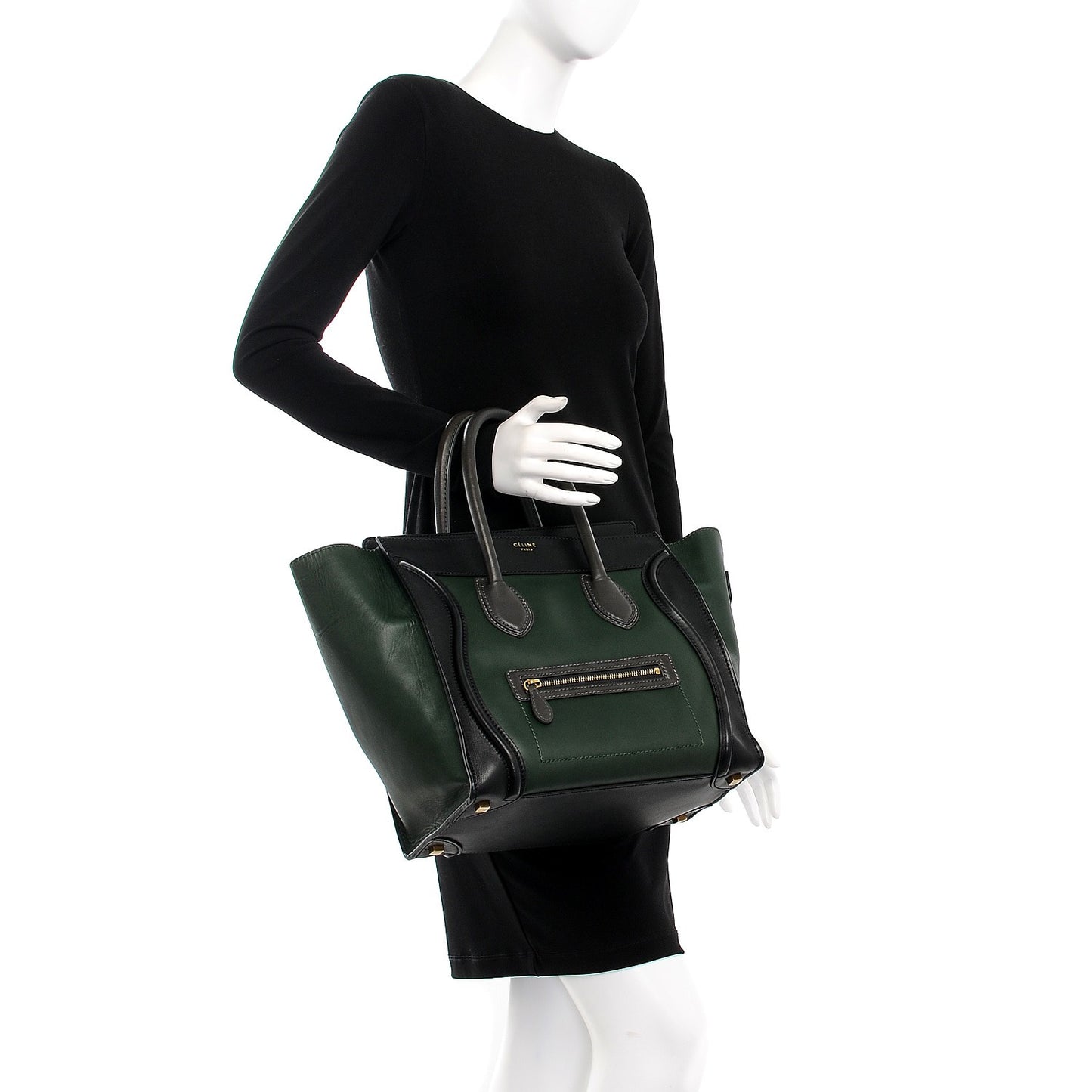 Smooth Calfskin Mini Tri-Color Luggage Forest
