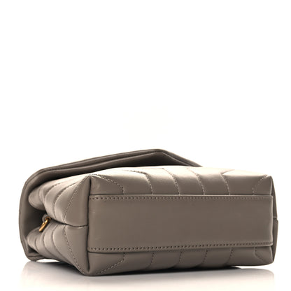 Saint Laurent Calfskin Y Quilted Monogram Toy Loulou Crossbody Bag Dark Beige 4 of 10