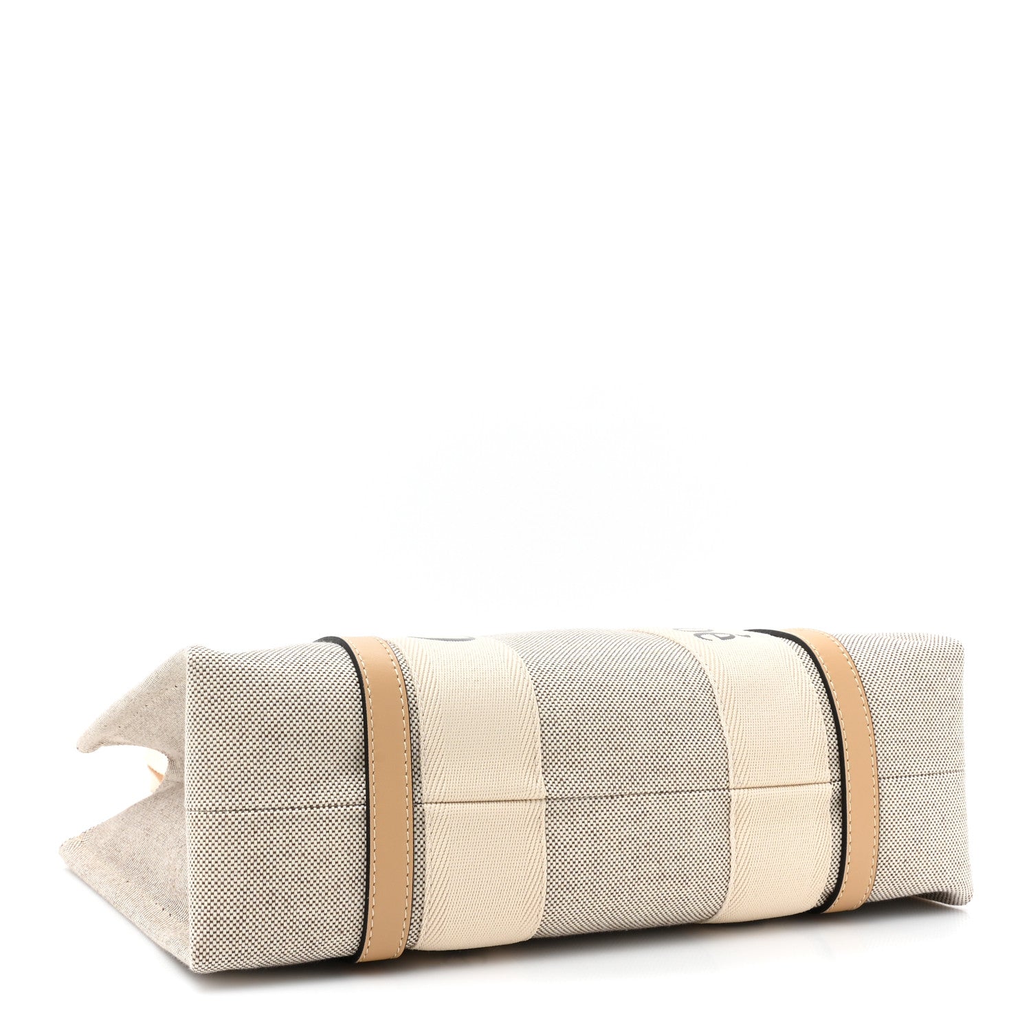 Chloe Cotton Calfskin Medium Woody Ribbon Tote Biscotti Beige 4 of 8