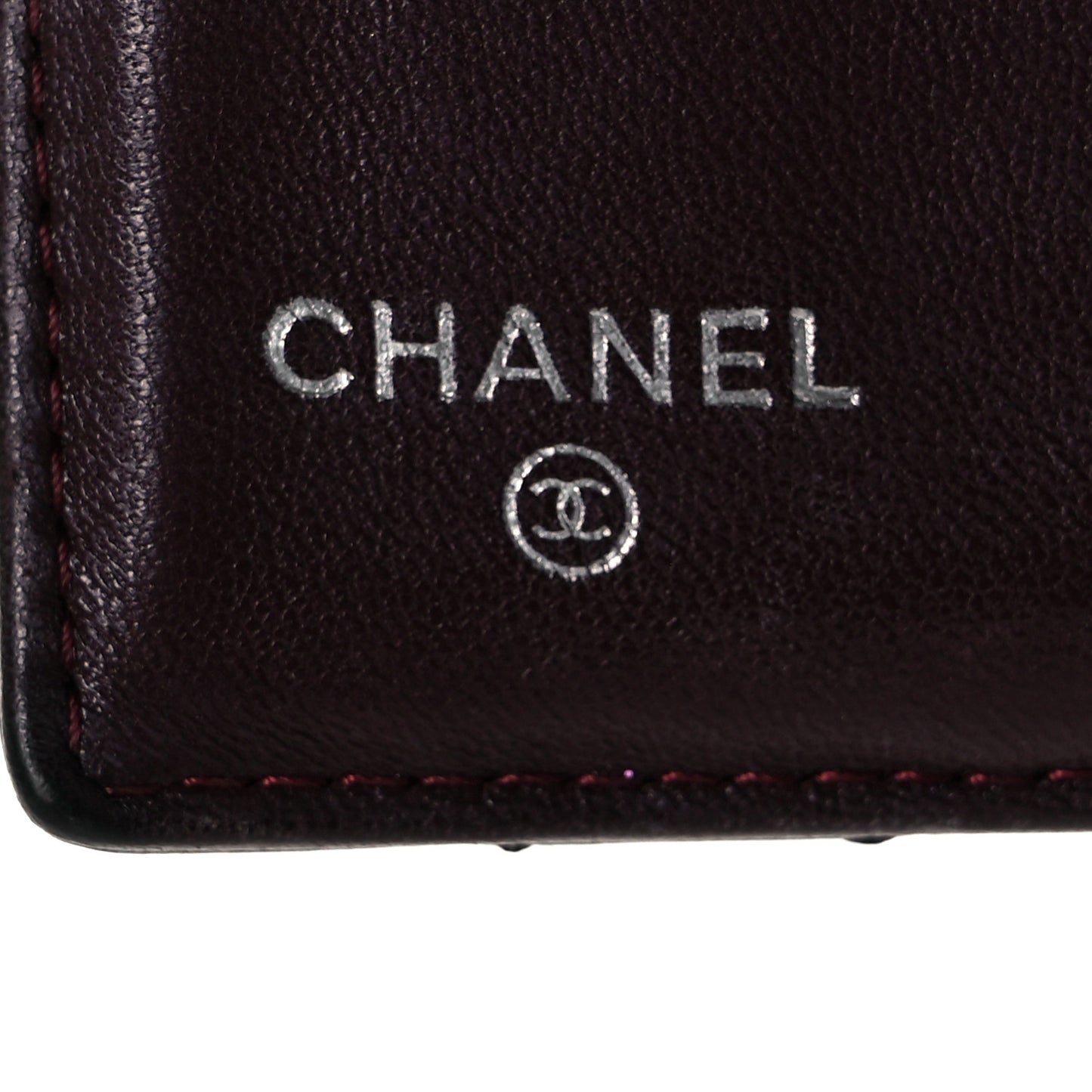 Lambskin Quilted Compact French Flap Wallet Black
