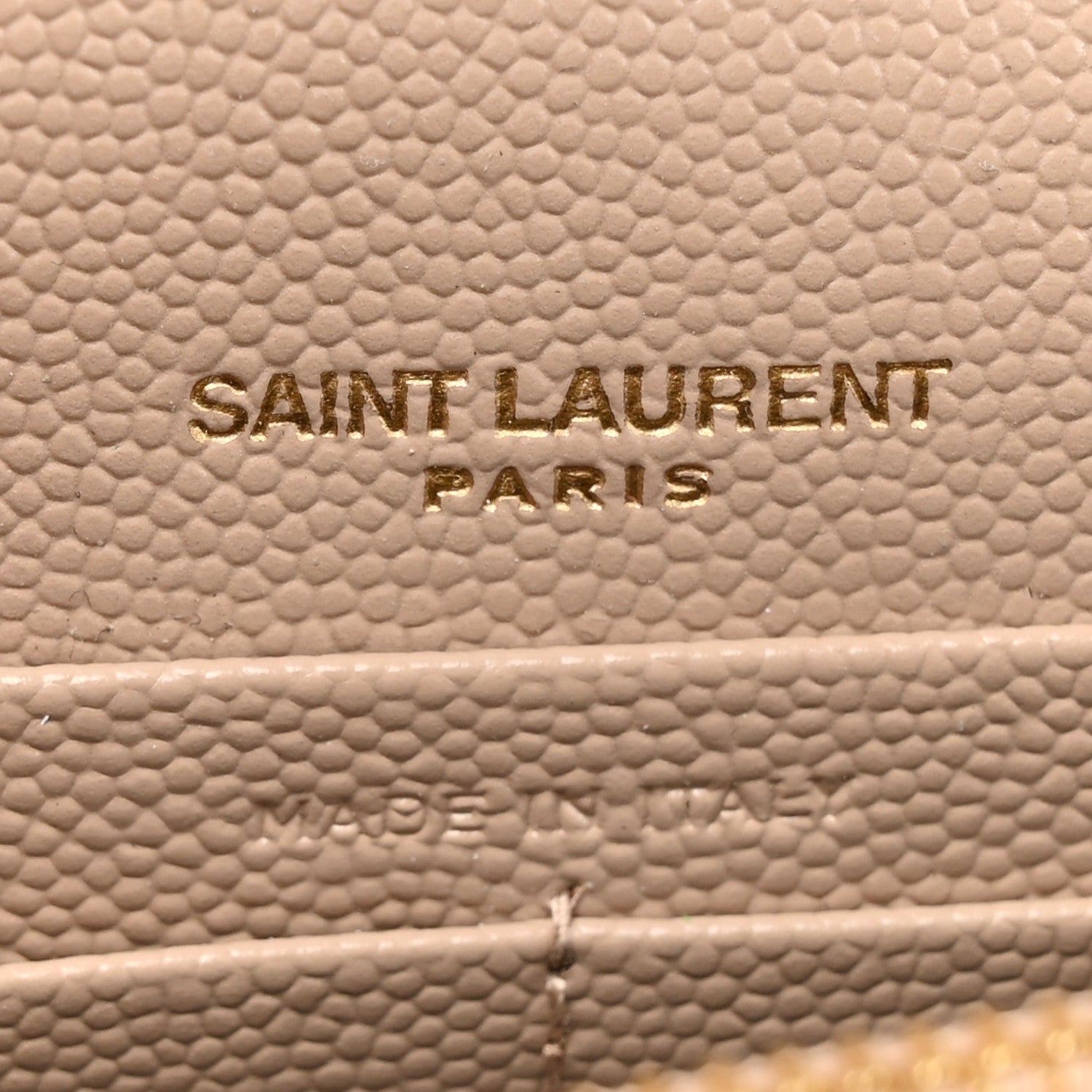 Saint Laurent Grain De Poudre Classic Monogram Kate Tassel Chain Wallet Dark Beige 6 of 11