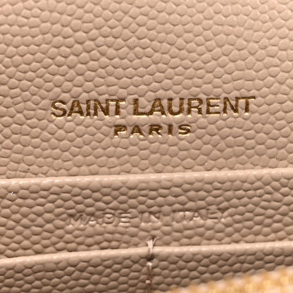 Saint Laurent Grain De Poudre Classic Monogram Kate Tassel Chain Wallet Dark Beige 6 of 11