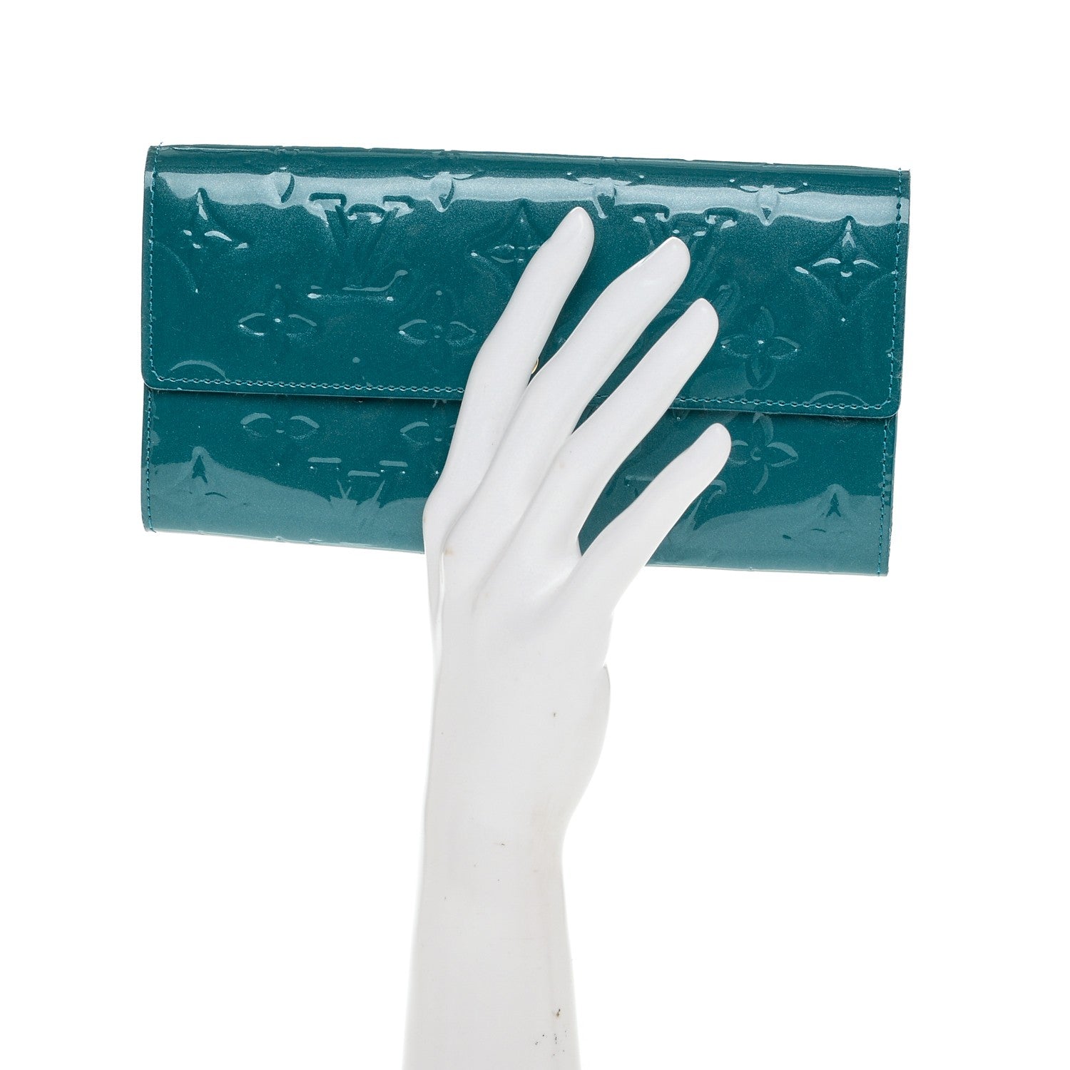 Louis Vuitton Vernis Sarah Wallet Blue Galactic 2 of 8