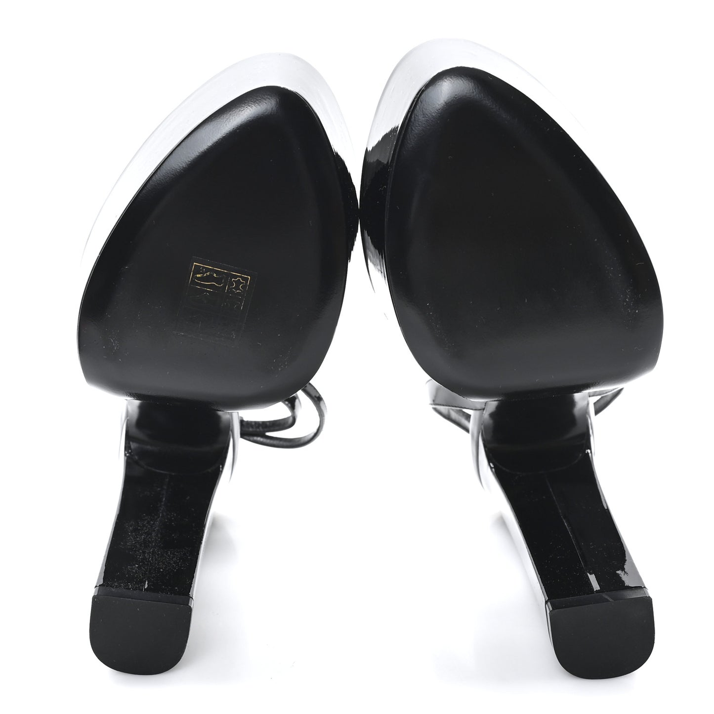 Patent Jodie 95 Platform Sandals 38 Black