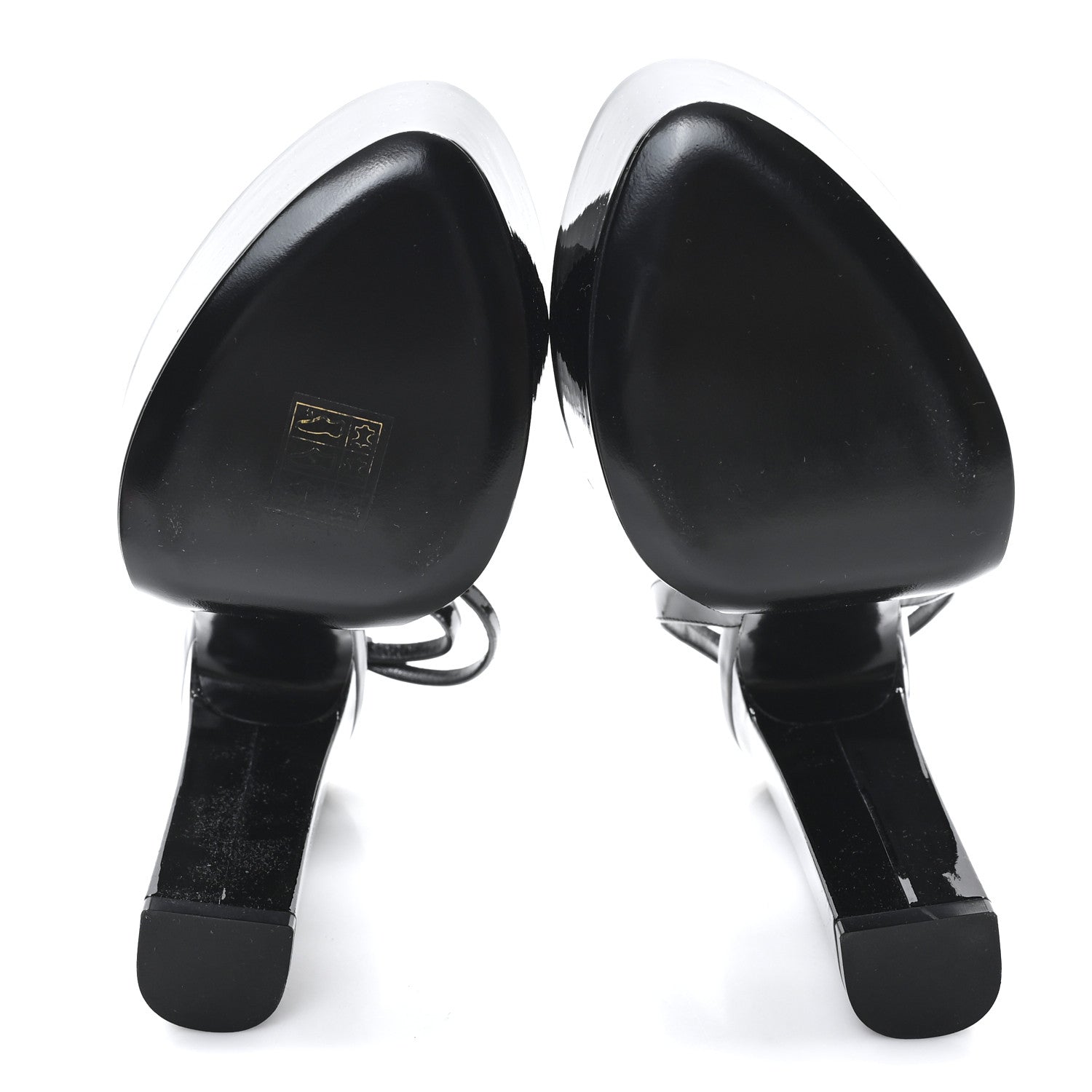 Saint Laurent Patent Jodie 95 Platform Sandals 38 Black 6 of 10