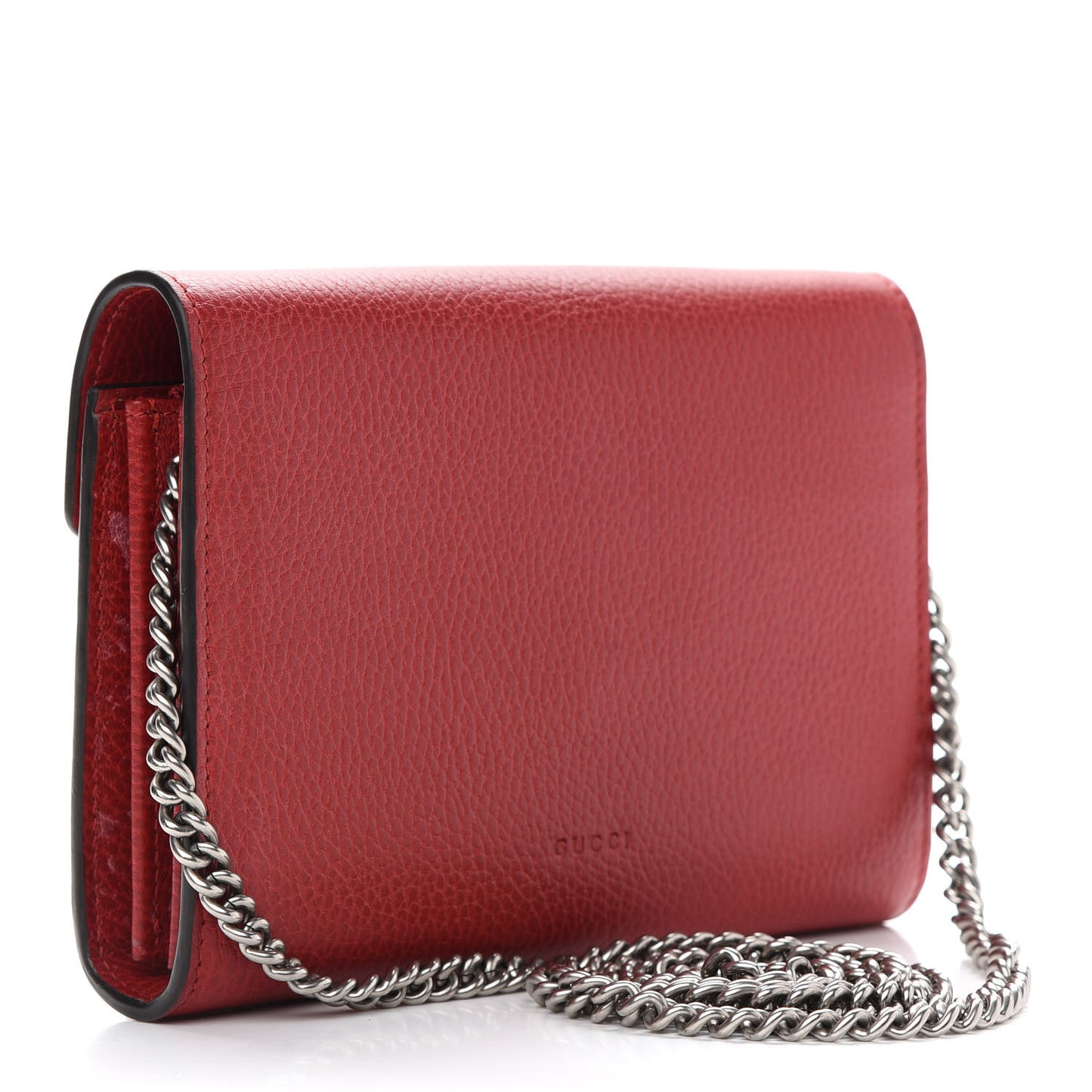 Calfskin Mini Dionysus Chain Wallet Hibiscus Red