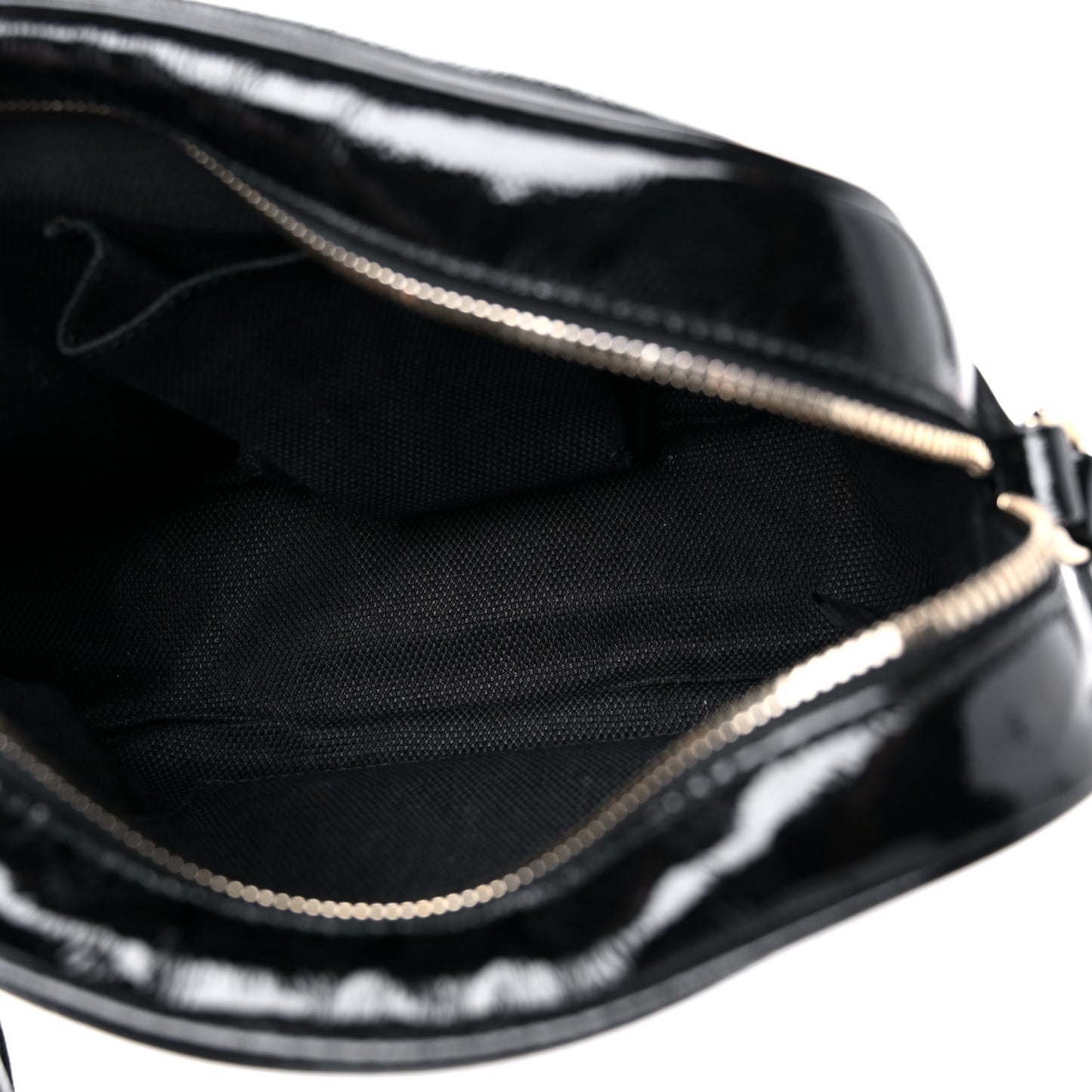 Soft Patent Small Soho Disco Bag Black