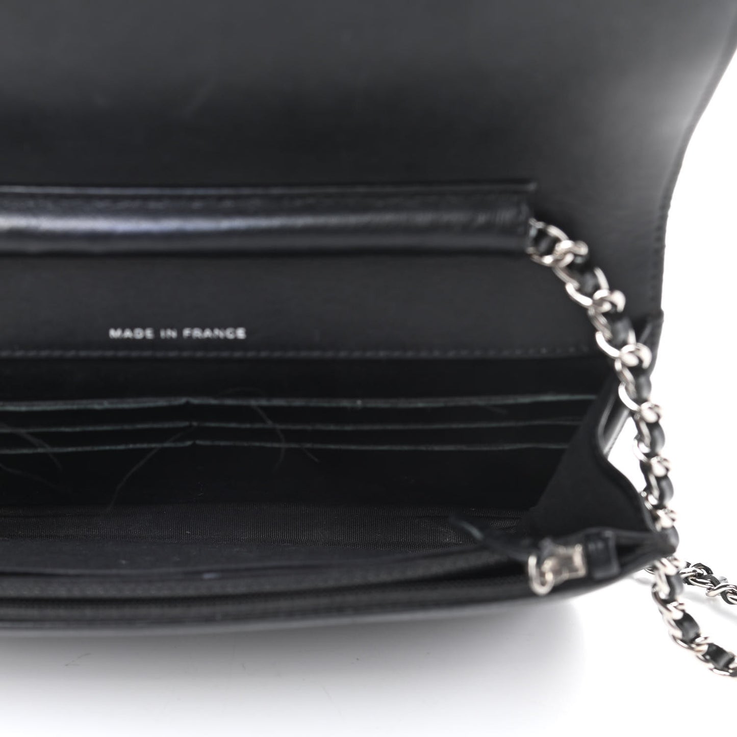 Patent Strass Wallet On Chain WOC Black