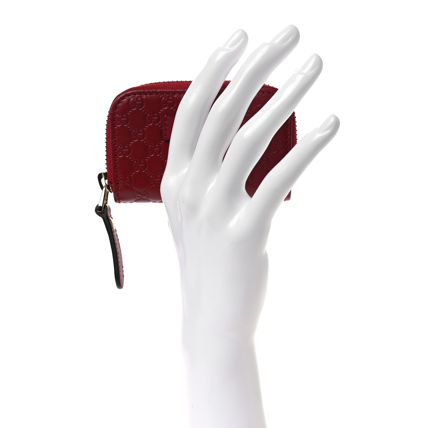 Gucci Microguccissima Zip Around Key Case Red 2 of 8