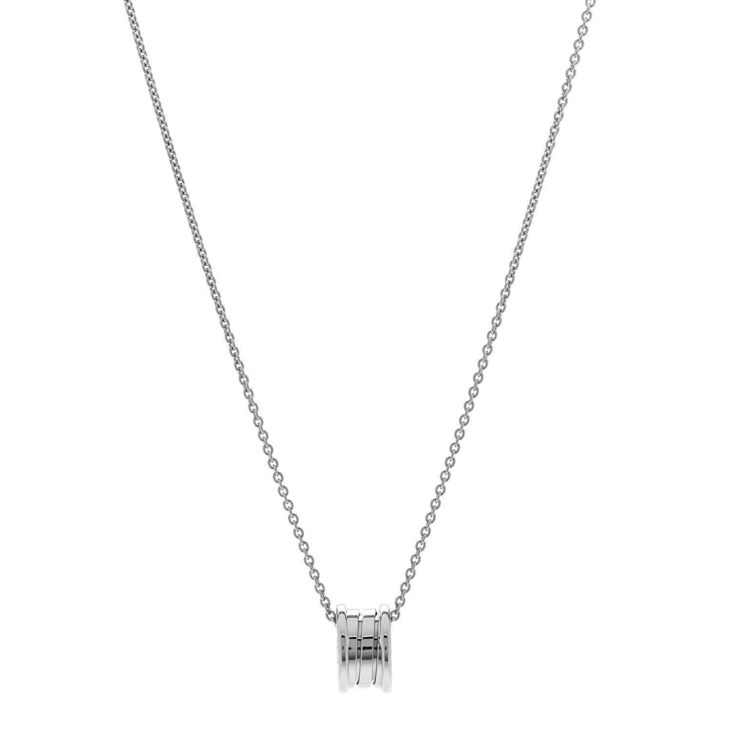 Bulgari 18K White Gold B.Zero1 Pendant Necklace 1 of 6