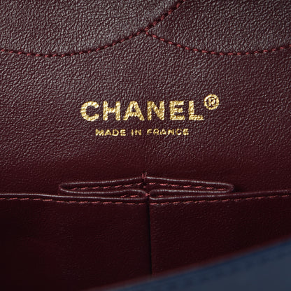 Chanel Distressed Patent Quilted 2.55 Reissue 227 Flap Dark Blue 6 of 10