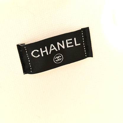 Chanel Terry Cotton CC Beach Tote Towel Set Black White 7 of 13