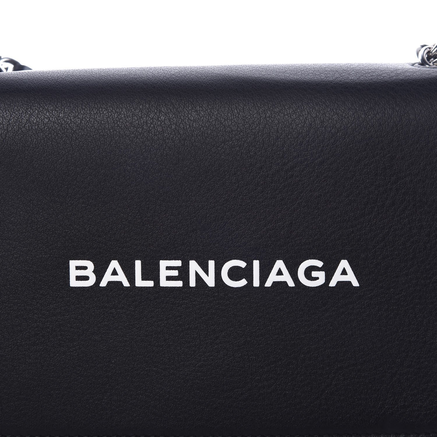 Balenciaga Pebbled Calfskin Everyday Chain Wallet Black 6 of 8