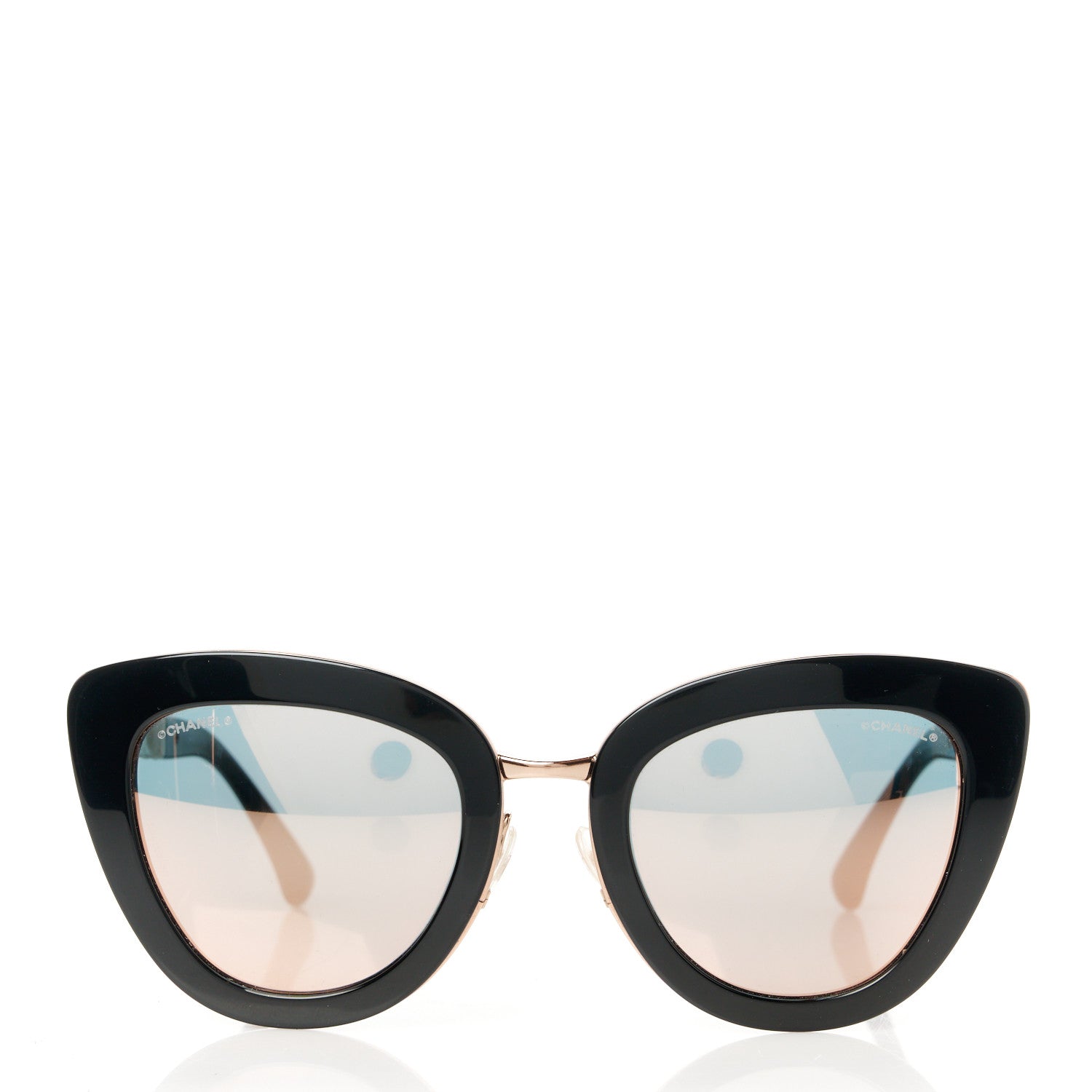 Chanel Cat Eye Quilted Sunglasses 5368 Black Pink 2 of 9