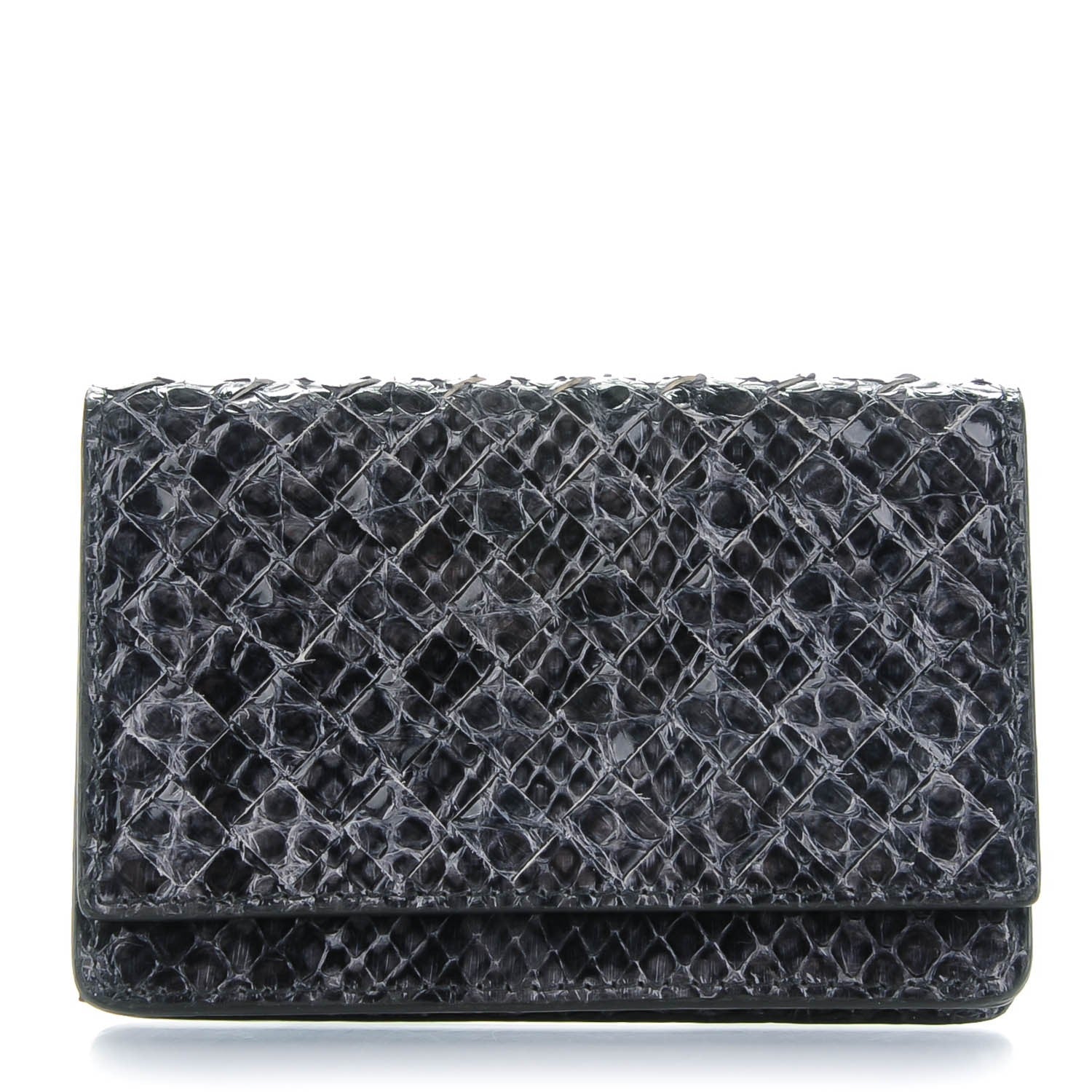 Bottega Veneta Ayers Intrecciato Card Case Pyrite Nero Black 1 of 7