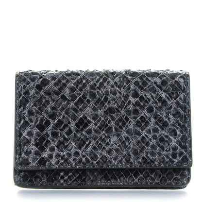 Bottega Veneta Ayers Intrecciato Card Case Pyrite Nero Black 1 of 7