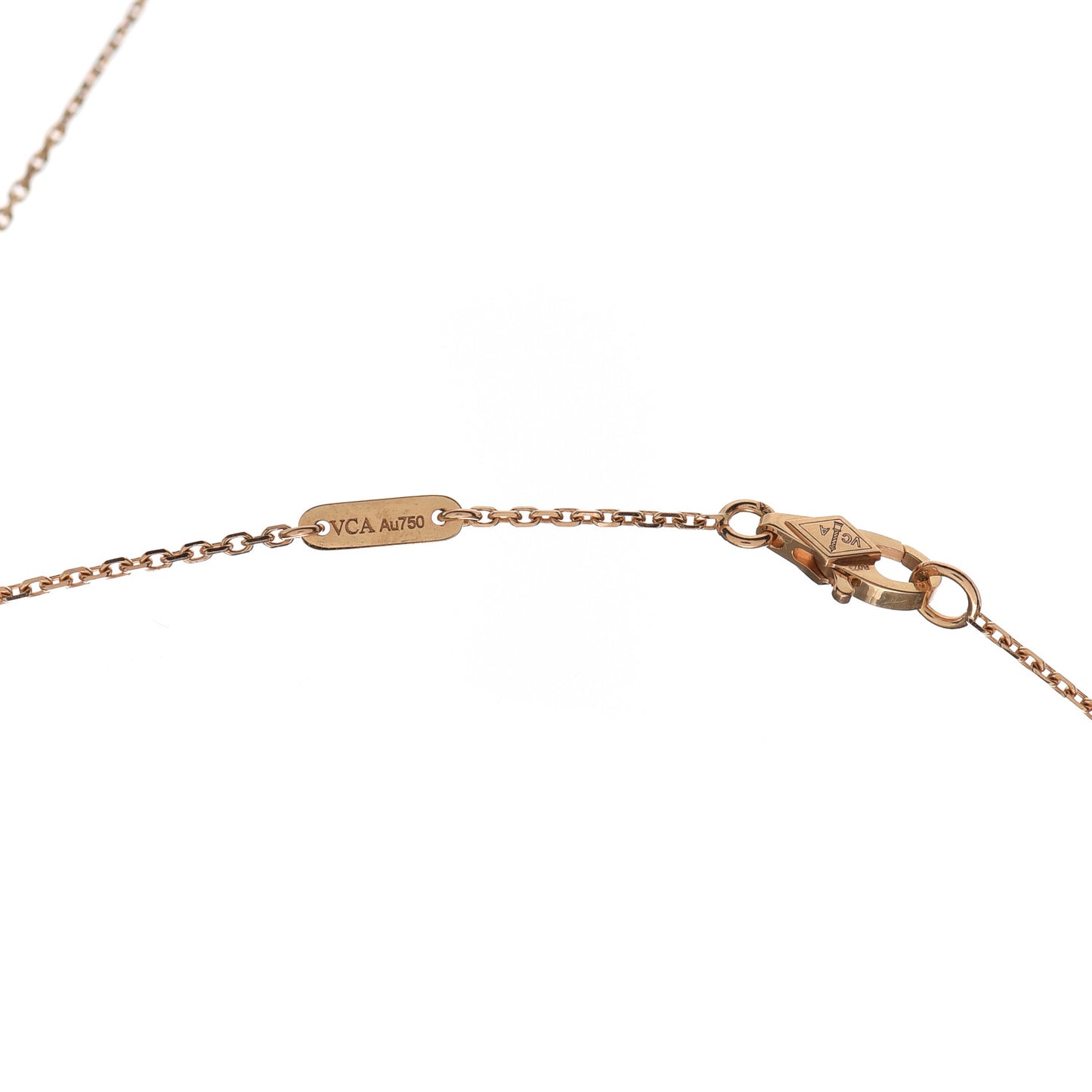 18K Rose Gold Carnelian Sweet Alhambra Pendant Necklace