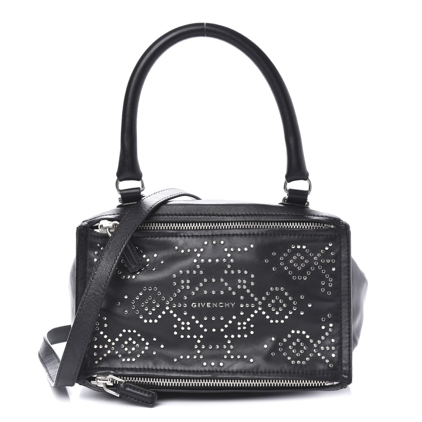 Calfskin Small Studded Pandora Black