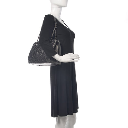 Chanel Metallic Caviar Quilted CC Tote Dark Silver 2 of 12