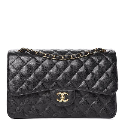 Chanel Caviar Quilted Jumbo Double Flap Black 1 of 14