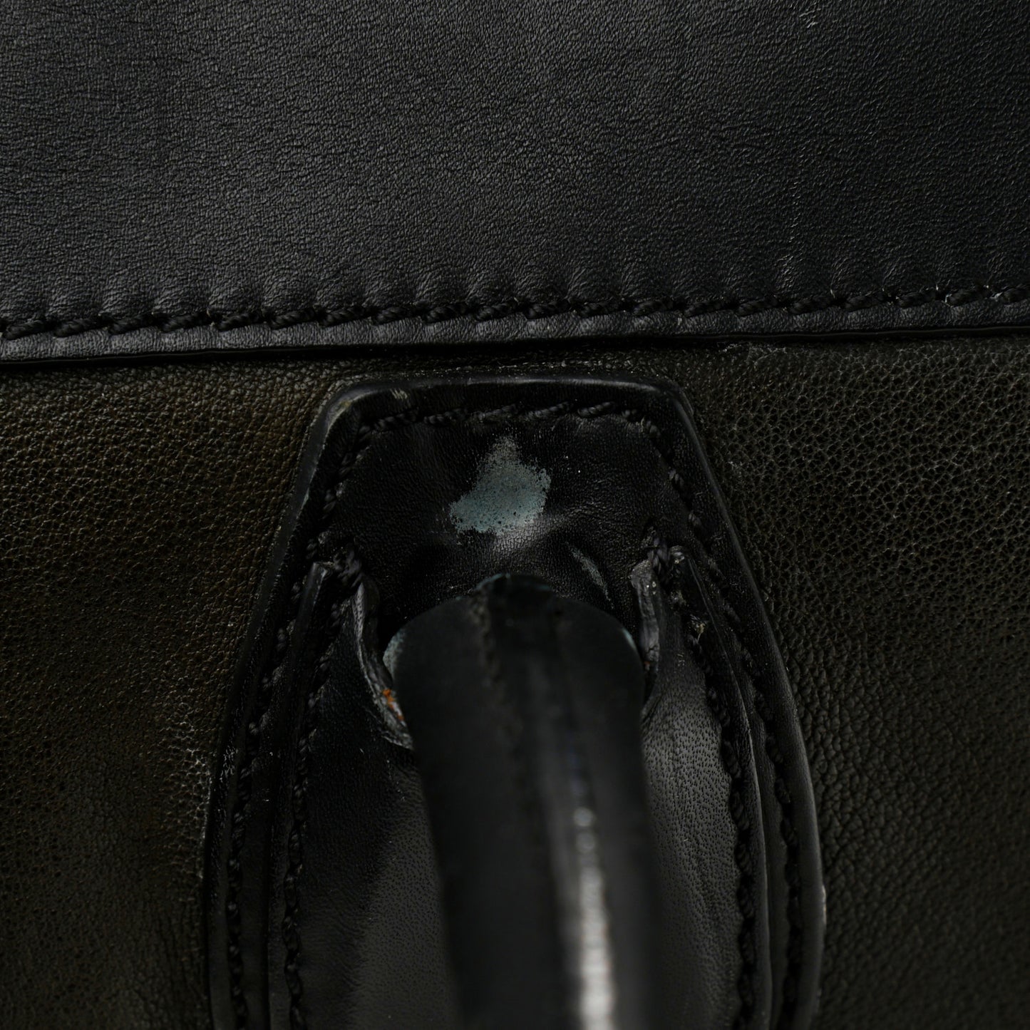 Smooth Calfskin Mini Bi-Color Luggage Forest Black