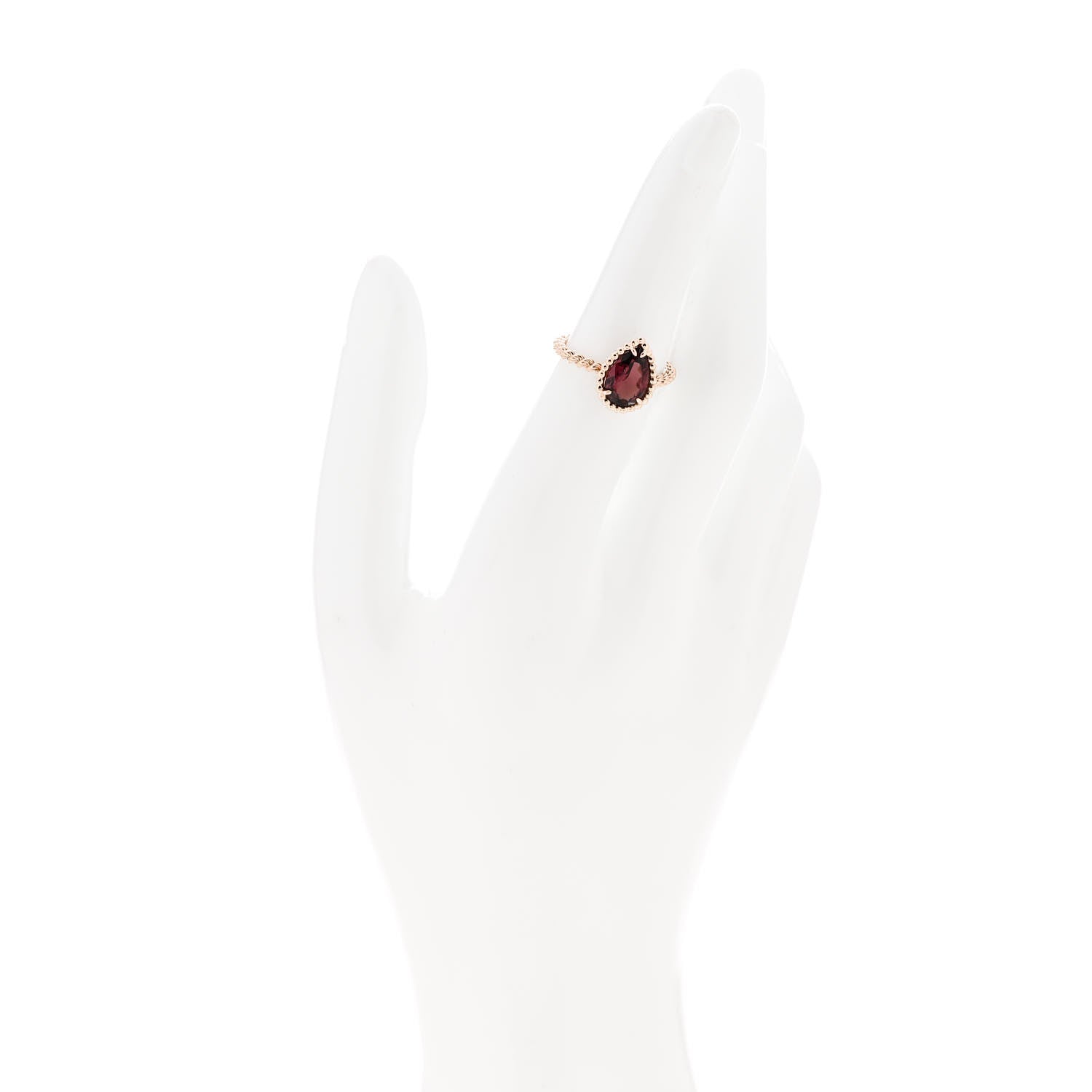 Boucheron 18K Rose Gold Rhodolite Small Serpent Boheme Ring 52 6 2 of 6