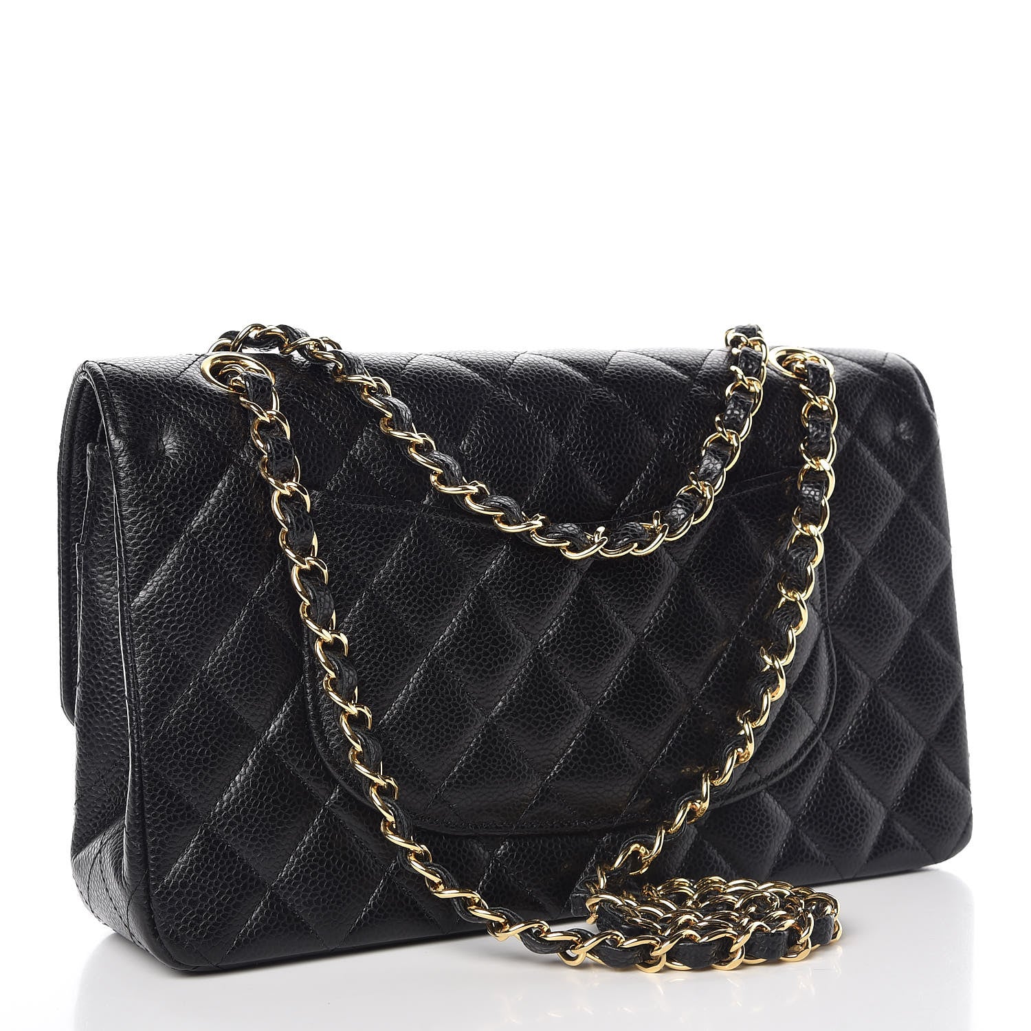 Chanel Caviar Quilted Medium Double Flap Black 3 of 12