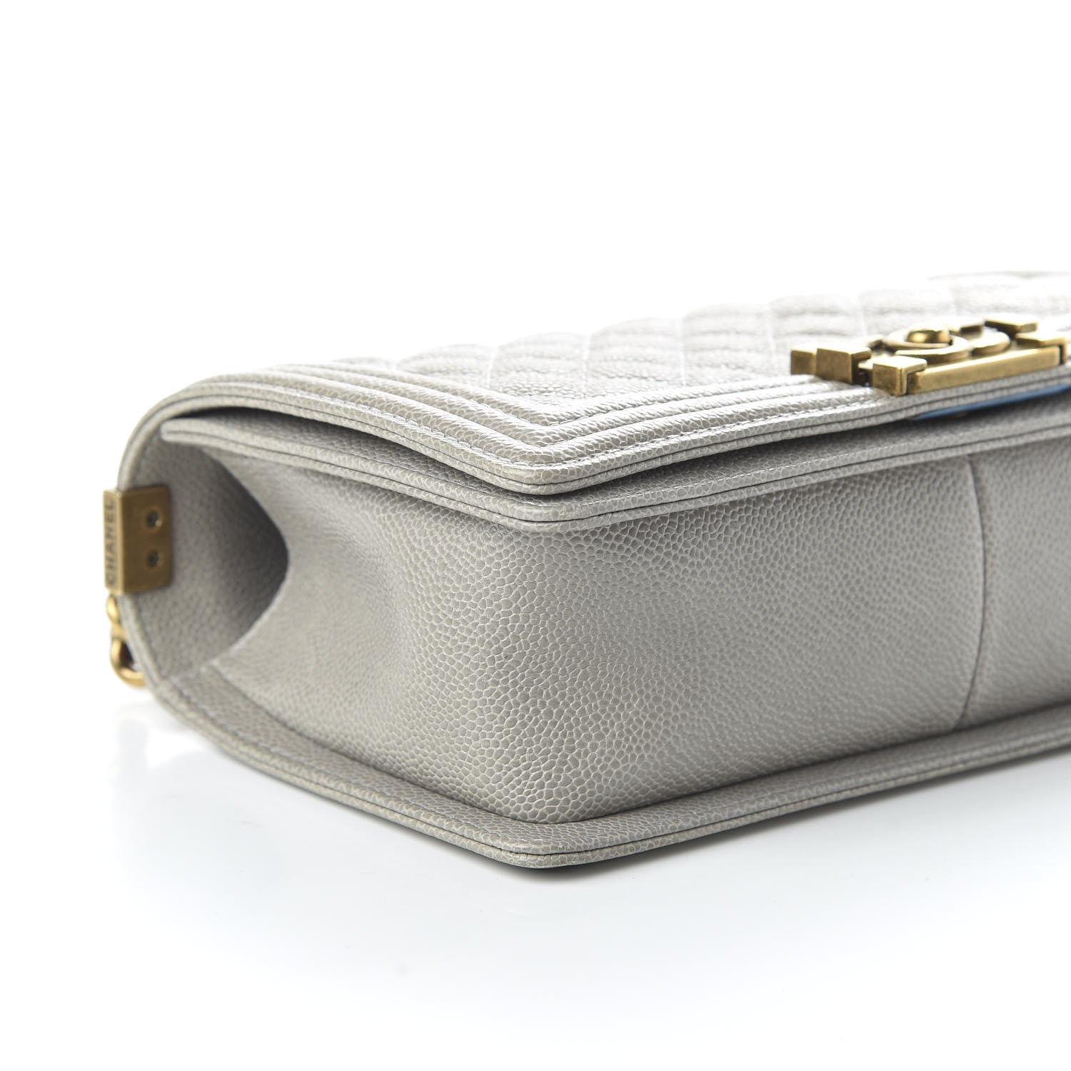 Chanel Caviar Quilted Medium Boy Flap Light Grey 6 of 11