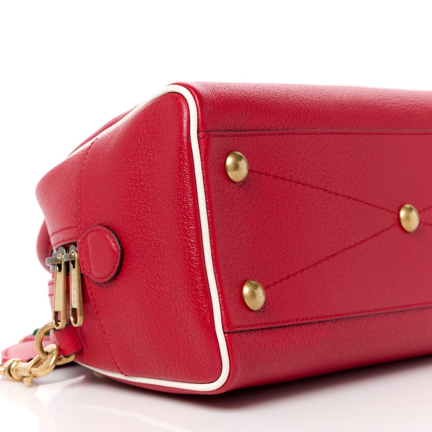 Gucci X ADIDAS Textured Dollar Calfskin Web Trefoil Logo Embossed