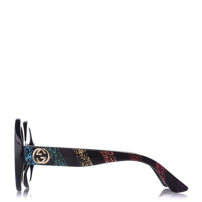 Gucci Acetate Round Glitter GG0319S Sunglasses Rainbow 3 of 6