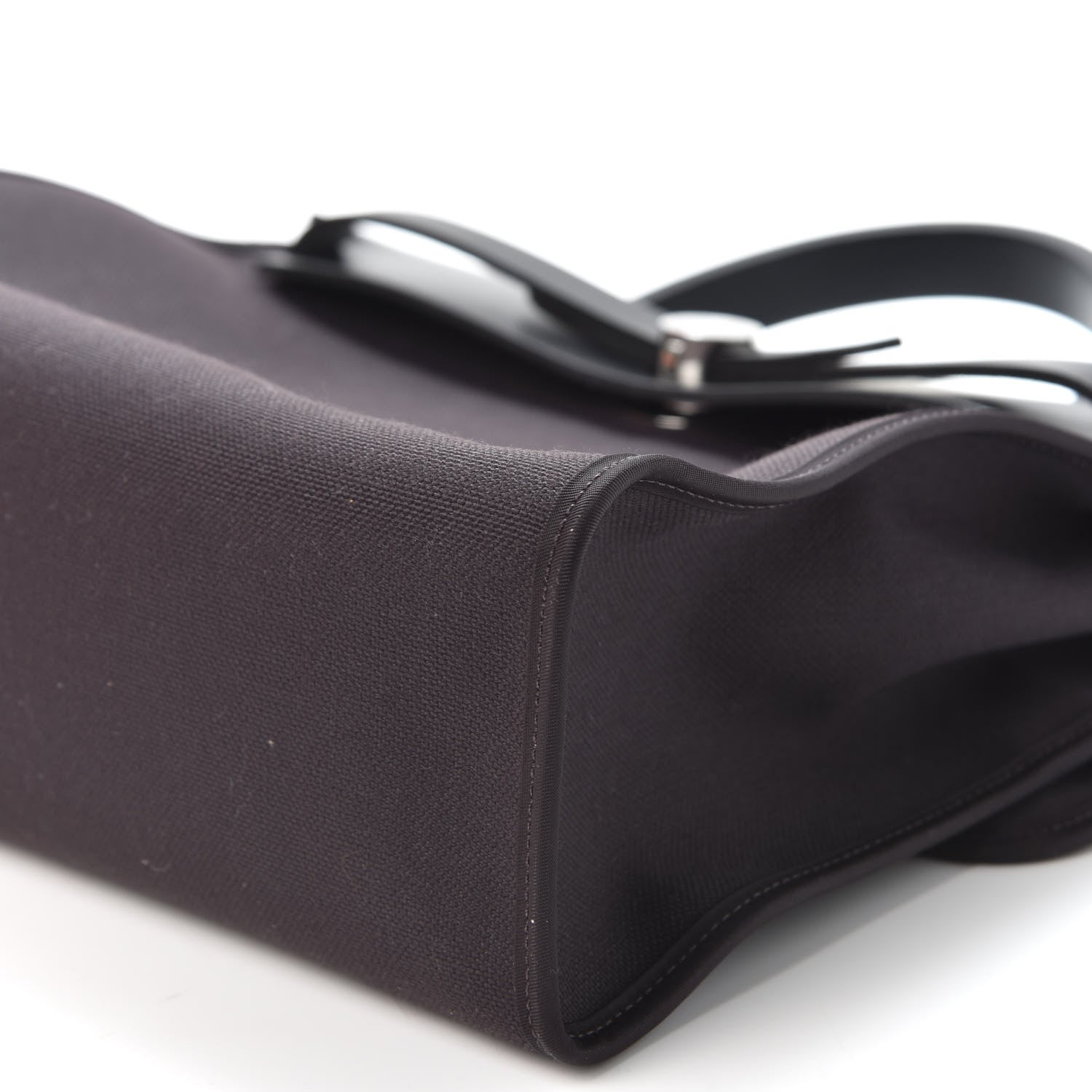 Hermes Military Toile Vache Hunter Herbag Zip PM 31 Prune Black 7 of 10