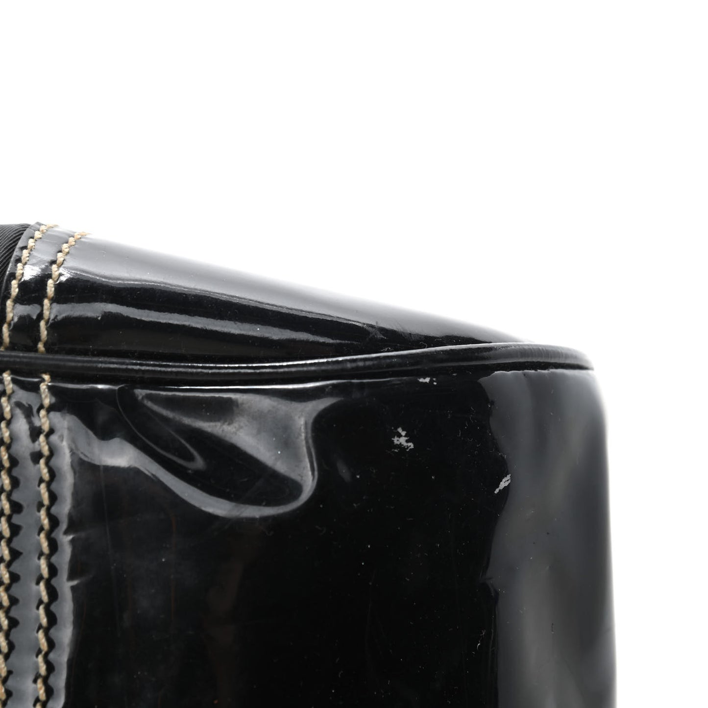 Tessuto Nylon Vernice Hobo Black