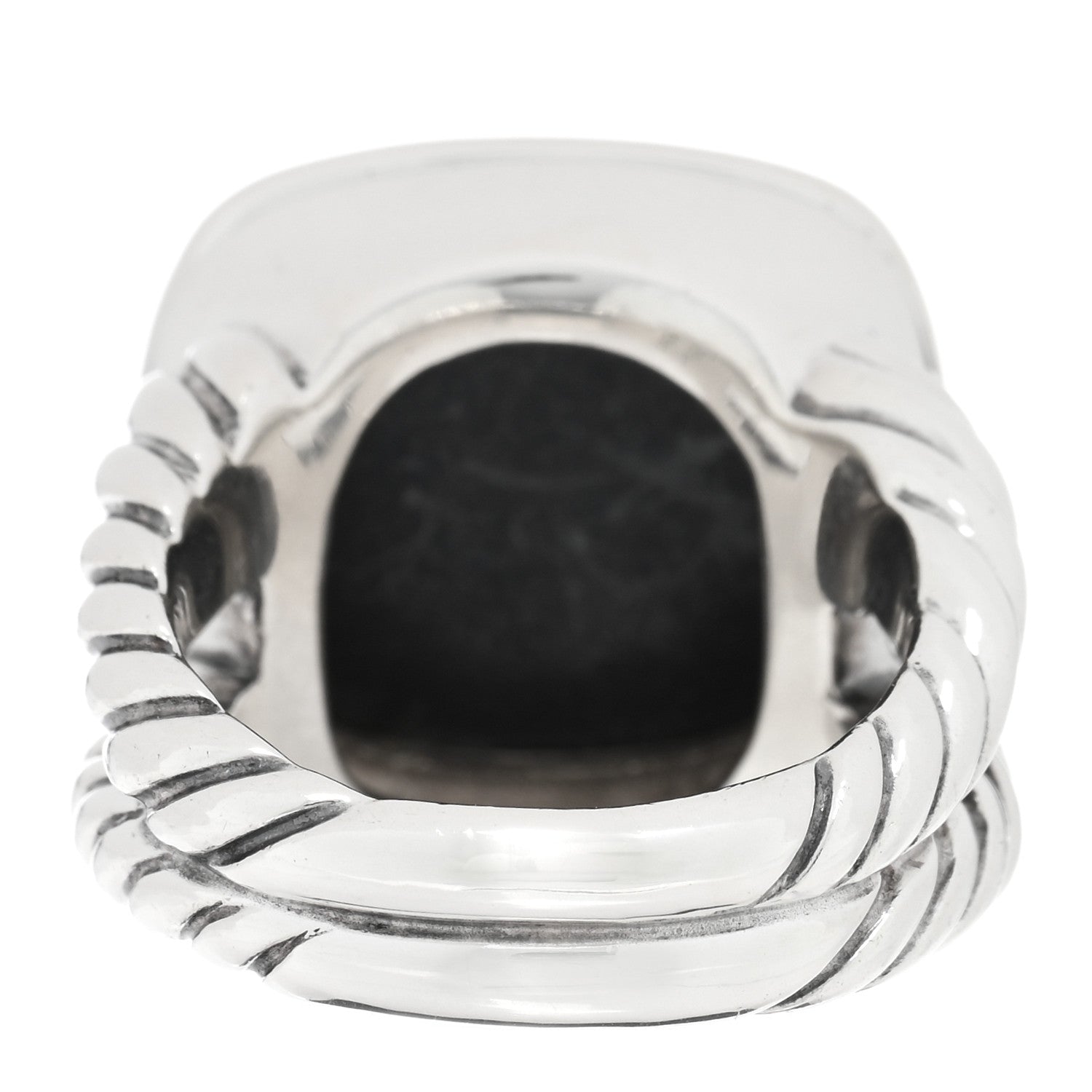 David Yurman Sterling Silver Diamond Black Orchid 14mm Albion Ring 52 6 4 of 4