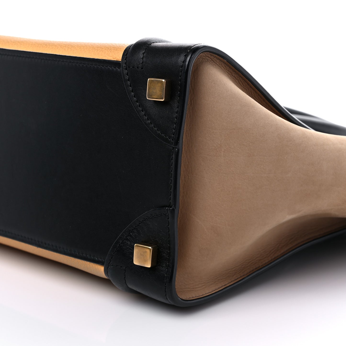 Baby Grained Calfskin Nubuck Micro Tri-Color Luggage Corn