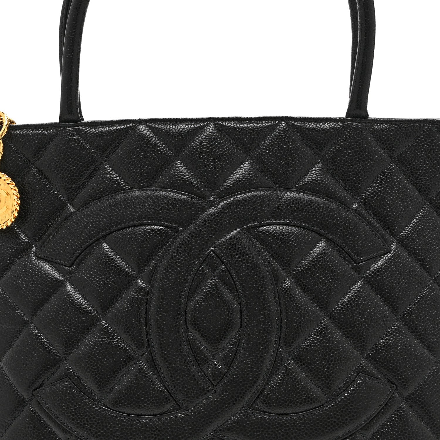 Chanel Caviar Quilted Medallion Tote Black 8 of 10
