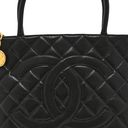 Chanel Caviar Quilted Medallion Tote Black 8 of 10