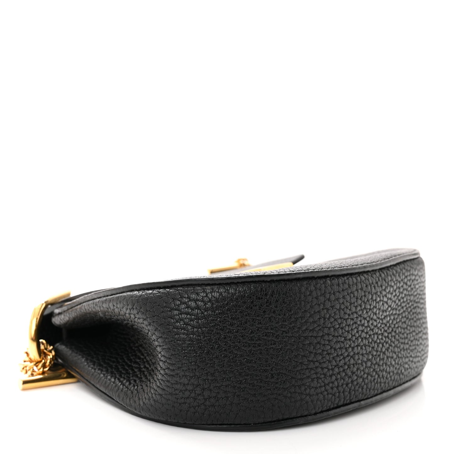 Grained Lambskin Mini Drew Shoulder Bag Black