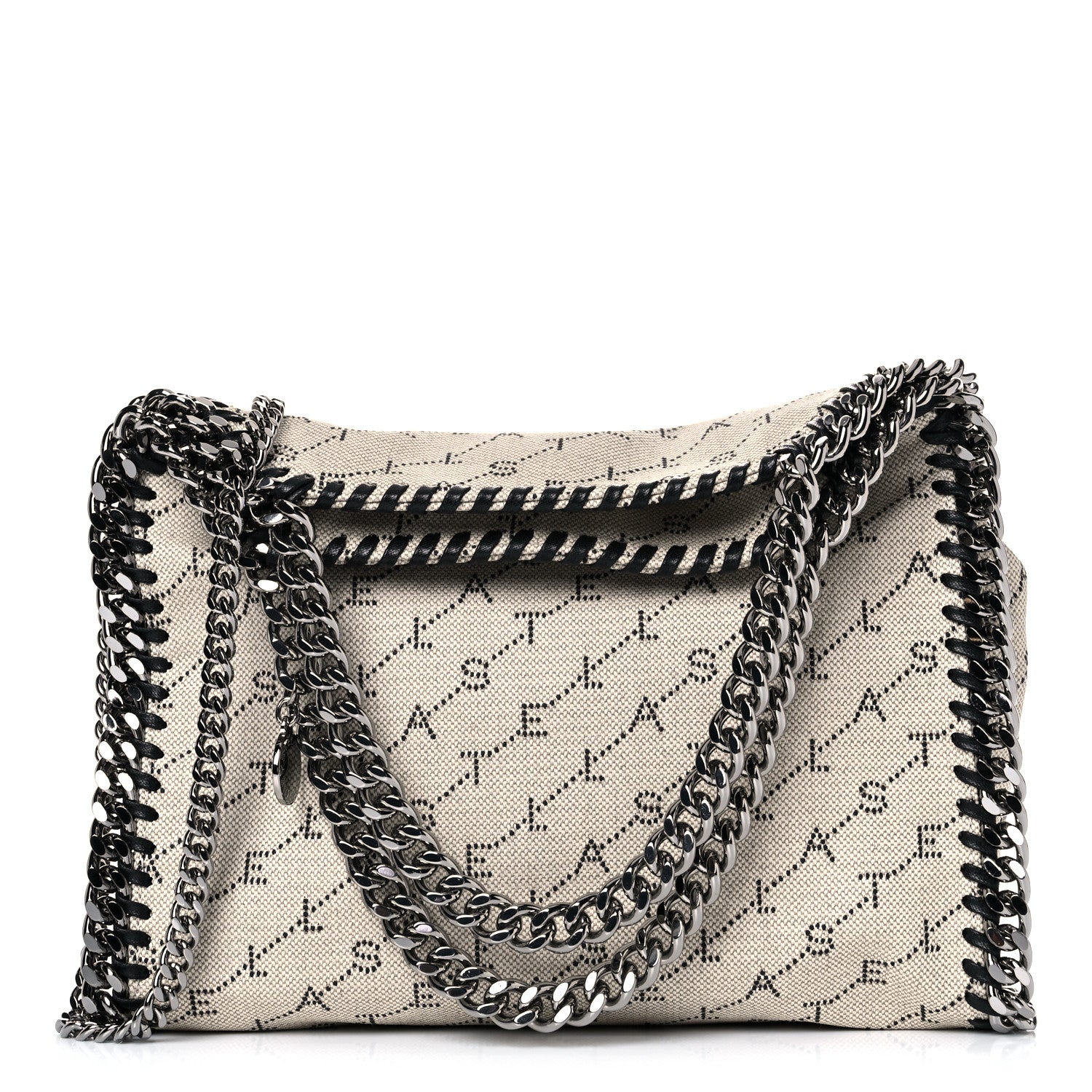 Stella McCartney Canvas Logo Mini Falabella Tote Sand 1 of 8