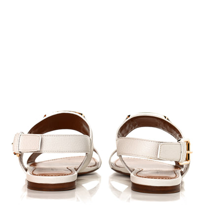 Louis Vuitton Grained Calfskin Horizon Flat Sandals 37 White 6 of 11