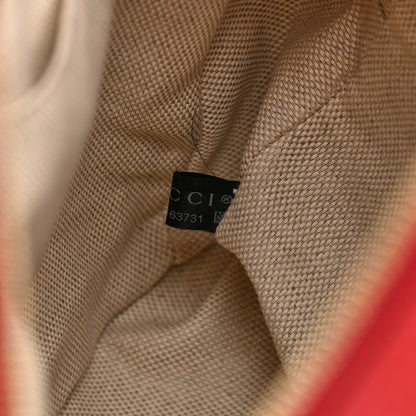 Gucci Pebbled Calfskin Soho Chain Backpack Hibiscus Red 8 of 15