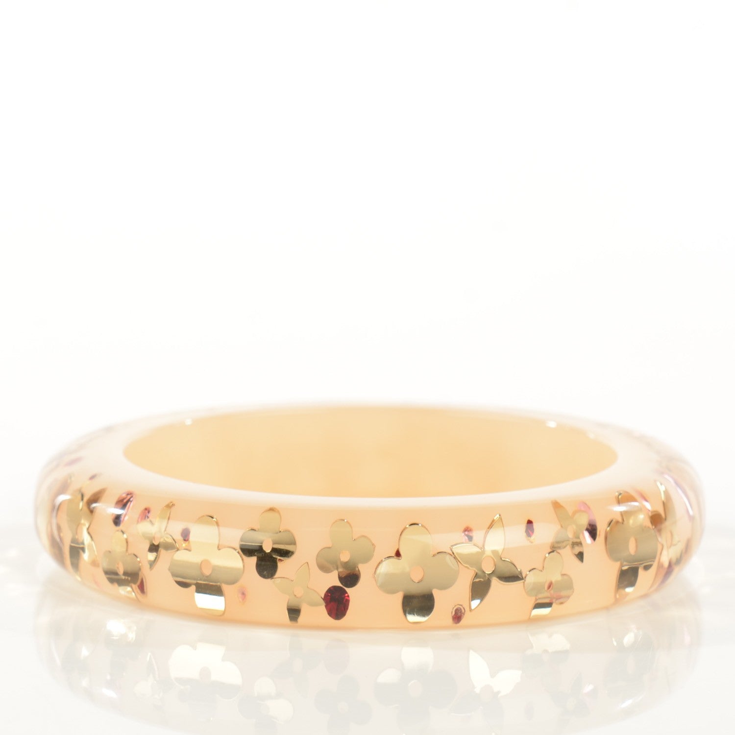 Louis Vuitton Resin Swarovski Medium Inclusion Bracelet GM Nacre 3 of 4