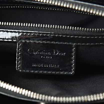 Christian Dior Patent Cannage Dior Soft Zipped Shopping Tote Black 5 of 12