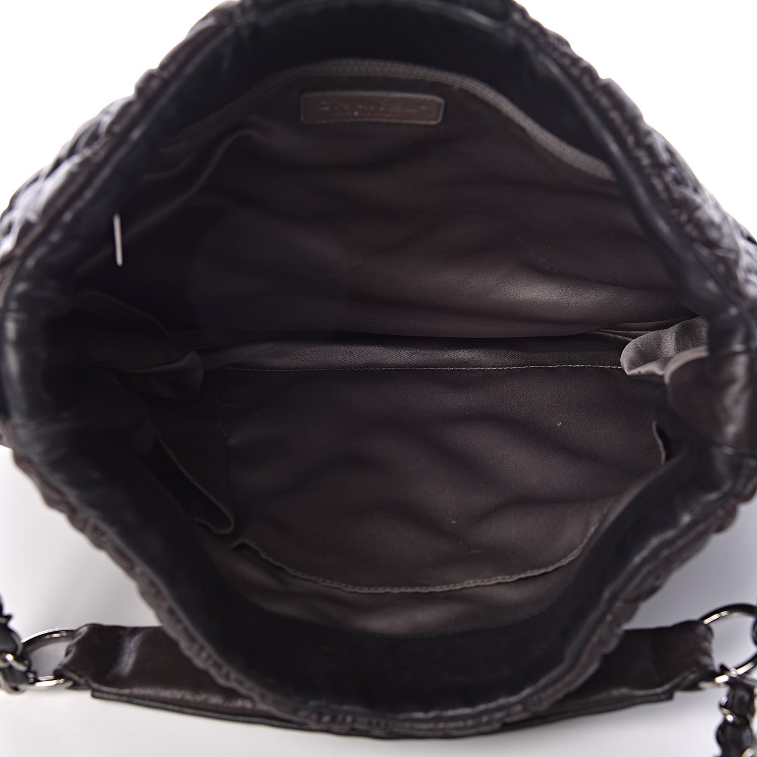 Chanel Iridescent Calfskin Bubble Quilt Hobo Black 5 of 9