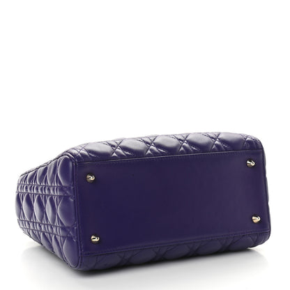 Christian Dior Lambskin Cannage Medium Lady Dior Purple 3 of 8