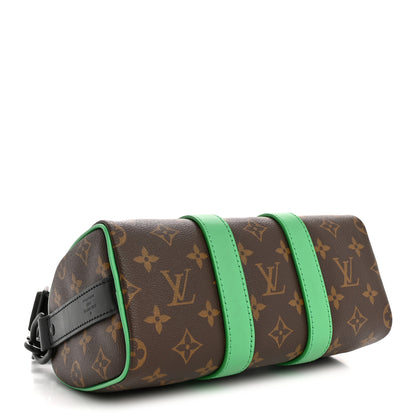 Louis Vuitton Monogram Macassar Keepall Bandouliere 25 Minty Green 4 of 10