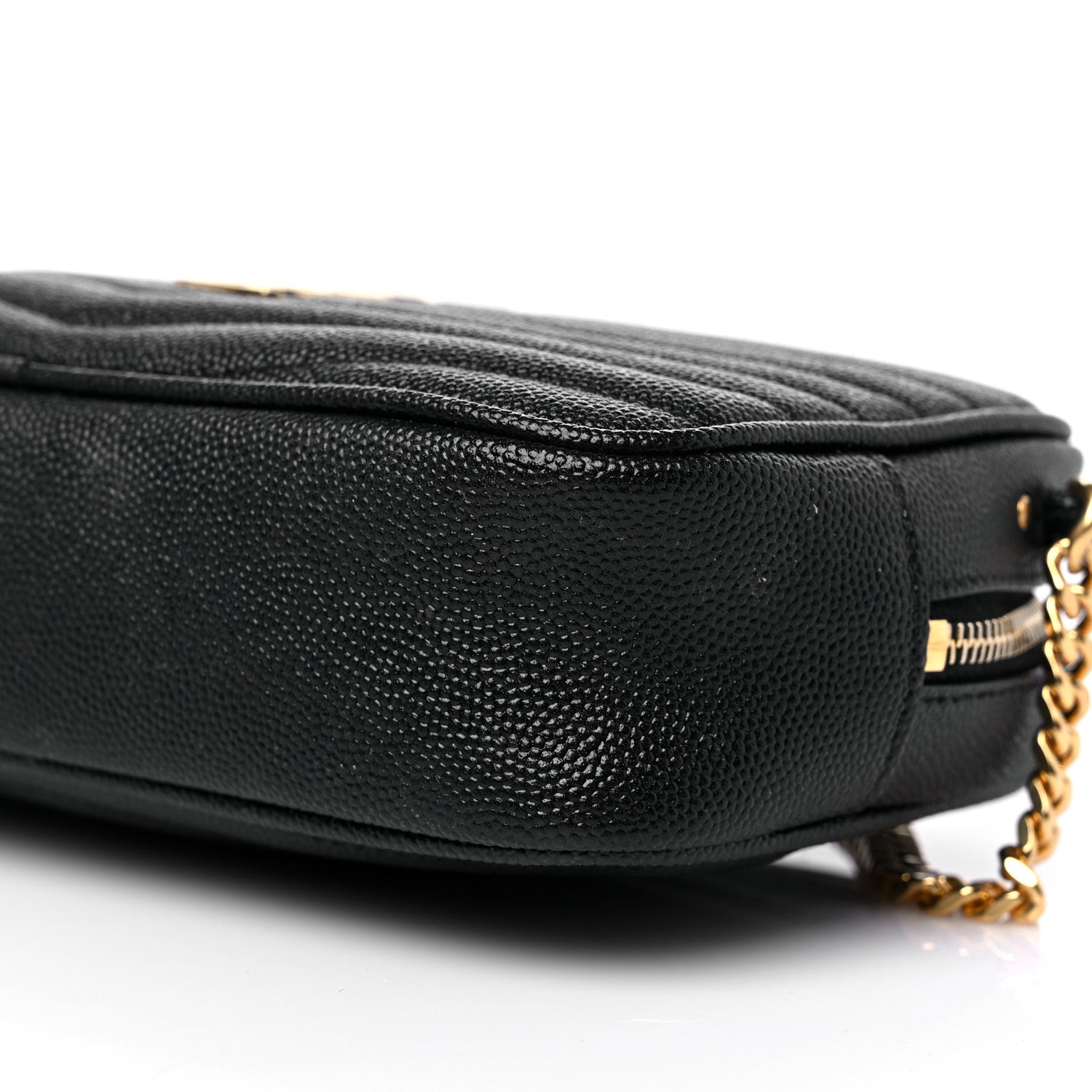 Saint Laurent Grain De Poudre Matelasse Monogram Mini Lou Camera Bag Black 9 of 13