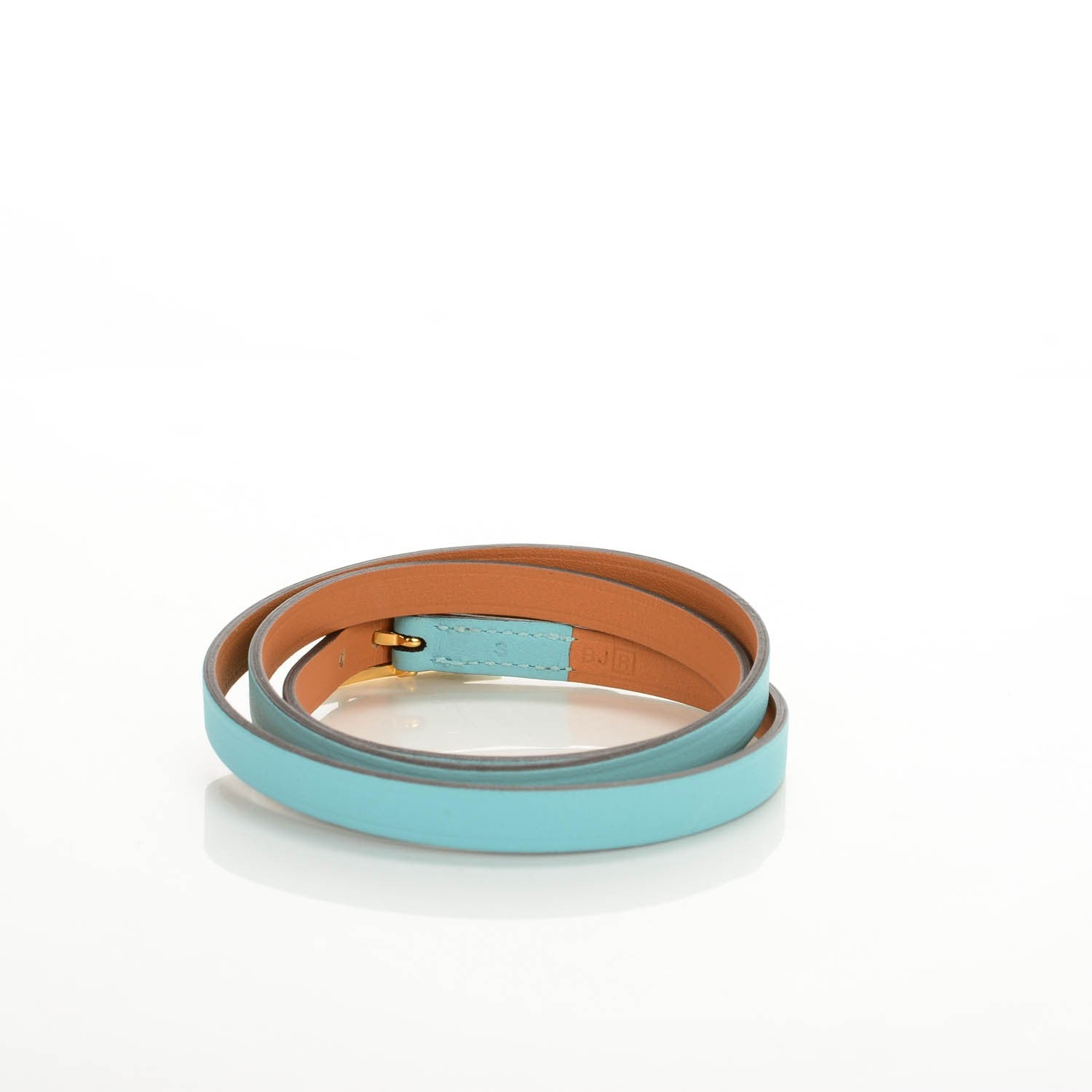 Hermes Swift Hapi 3 MM Triple Tour Wrap Bracelet S Bleu Atoll 3 of 7