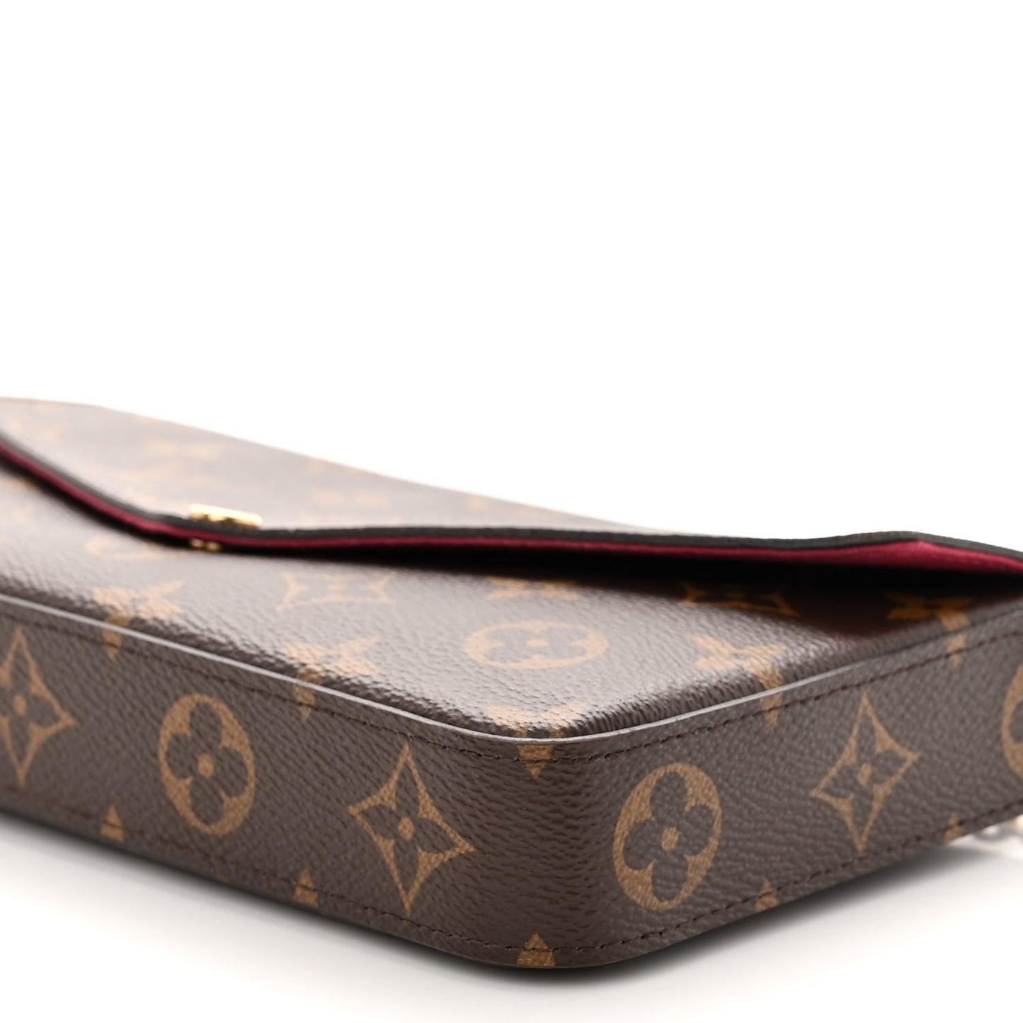 Monogram Pochette Felicie Chain Wallet Fuchsia