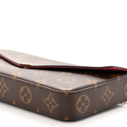Louis Vuitton Monogram Pochette Felicie Chain Wallet Fuchsia 9 of 9